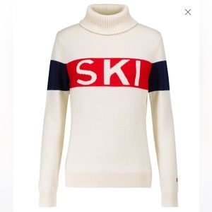 Perfect Moment Merino Ski II Sweater Red White Blue Cream Apres Small